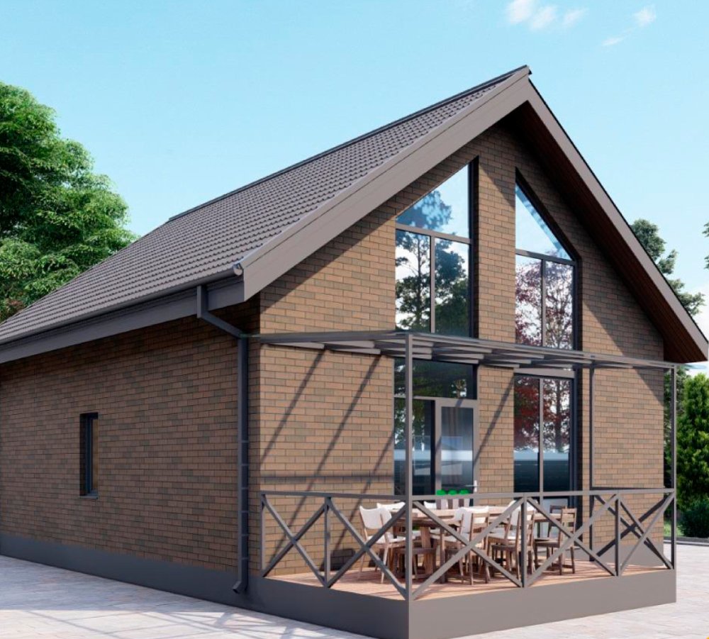 Фото Двухэтажный дом «Очаг» 9х11