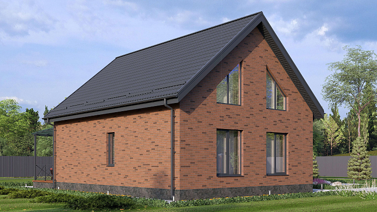 Двухэтажный дом «Очаг» 9х11