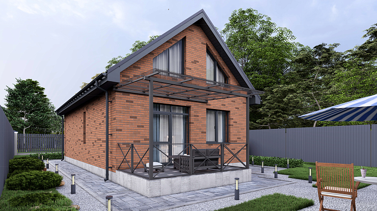 Двухэтажный дом "Классик" 7х11