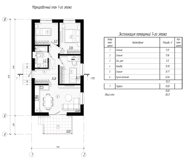 Одноэтажный  дом СНТ «Ивушка», Ягодная 61