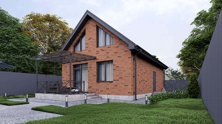 Двухэтажный дом "Классик" 7х11