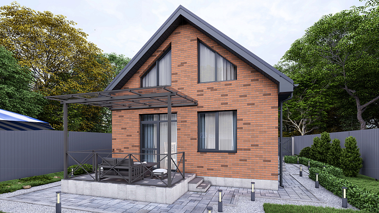 Двухэтажный дом "Классик" 7х11