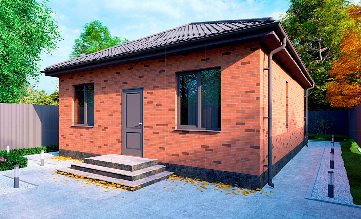 Одноэтажный дом «Комфорт» 9x11